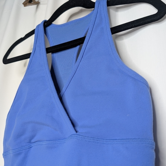 Lululemon Deep V Tank Top Blue Sleeveless Athletic Tank Top - Picture 2 of 5